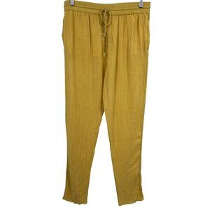 Lola River Golden Harvest Cotton Drawstring Pant Size Small Straight Casual New